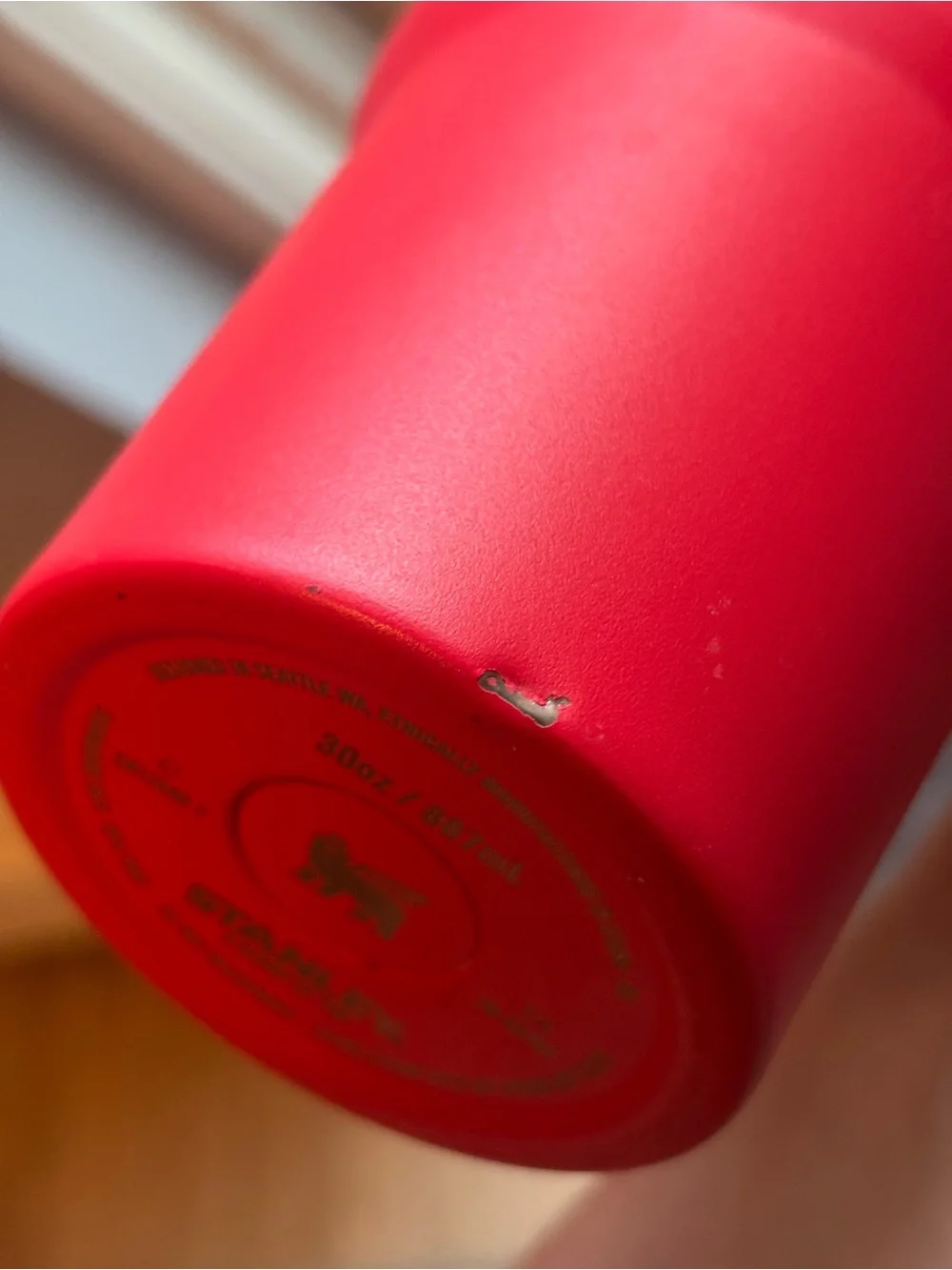 Stanley Red Travel Tumbler with Handle and Straw